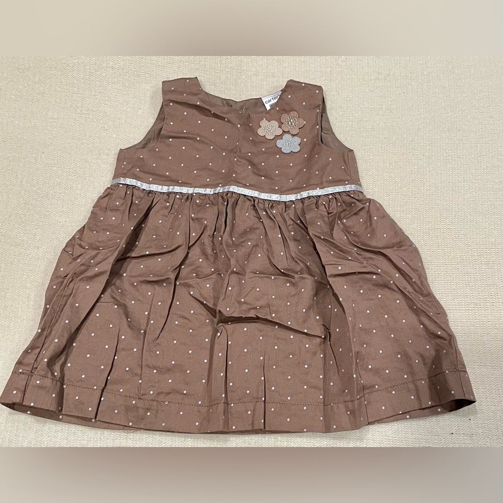 Carters Baby brown polka dot dress